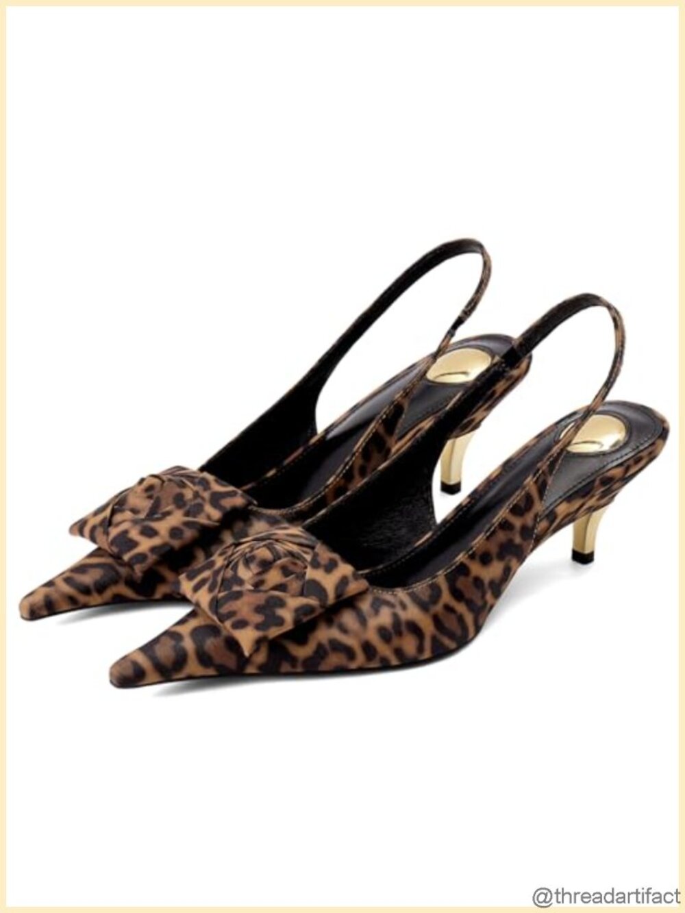 Women's Slingback Kitten Heels Pointed Toe Low Heel Pumps with Strap